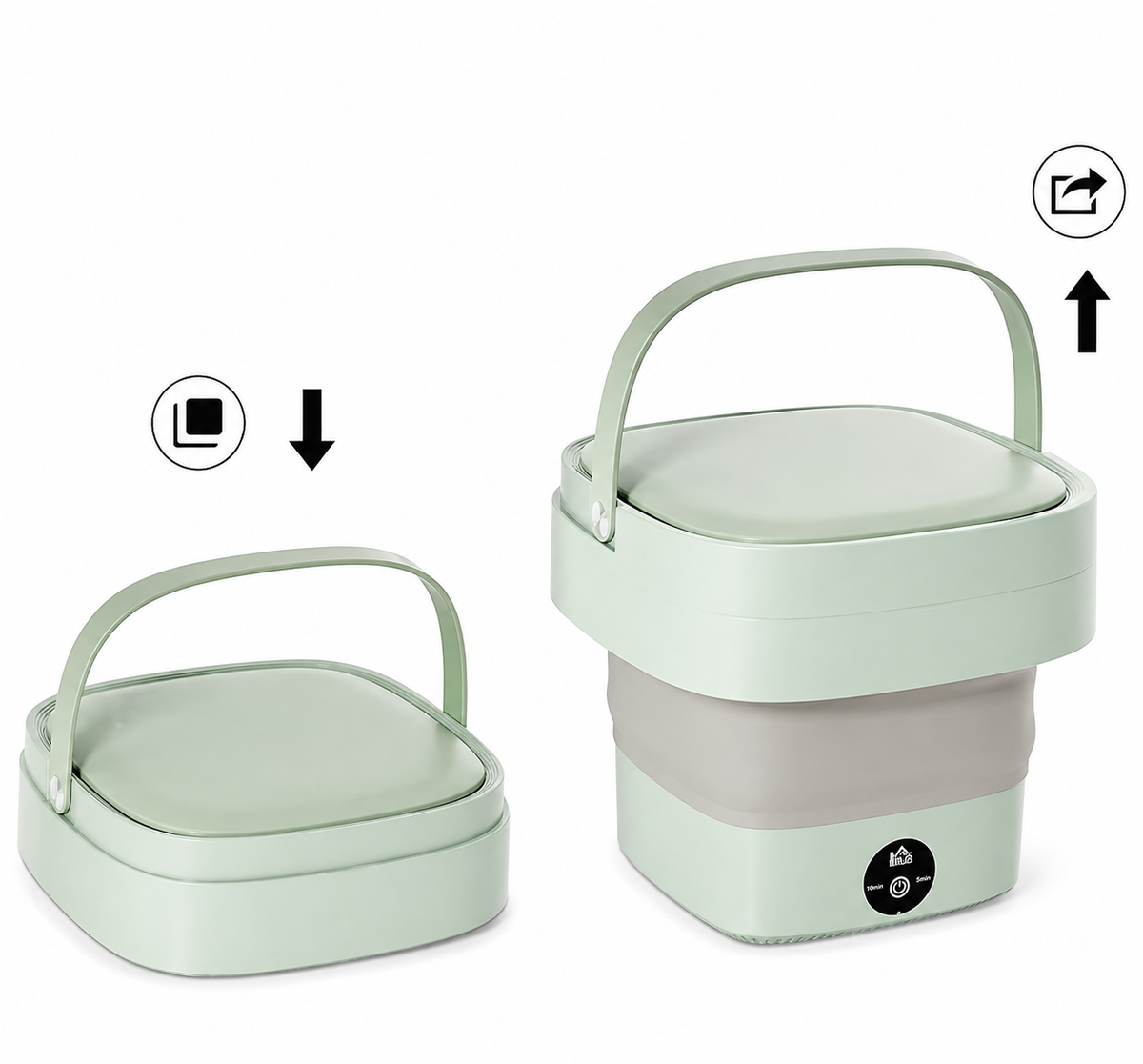 ๐งบ Foldable Mini Washing Machine โ 11L Portable Collapsible Washer ๐