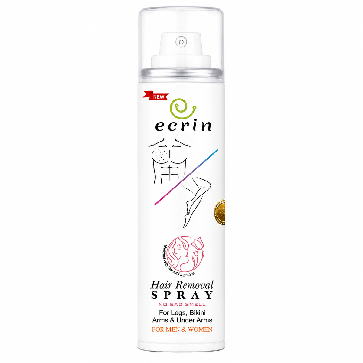 Ecrin Hair Removal Foaming Spray – Advance Formula | 200ml | For Men & Women