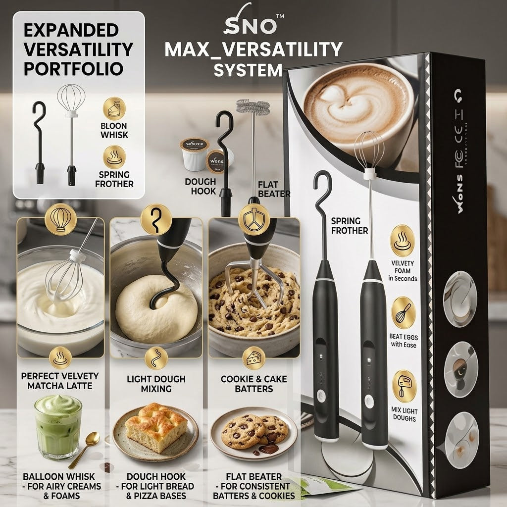 ☕ All-In-One Electric Beater & Handheld Milk Frother