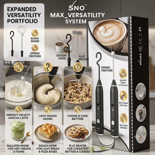☕ All-In-One Electric Beater & Handheld Milk Frother