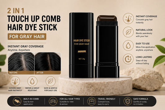 2-in-1 Touch Up Comb Hair Dye Stick for Gray Hair