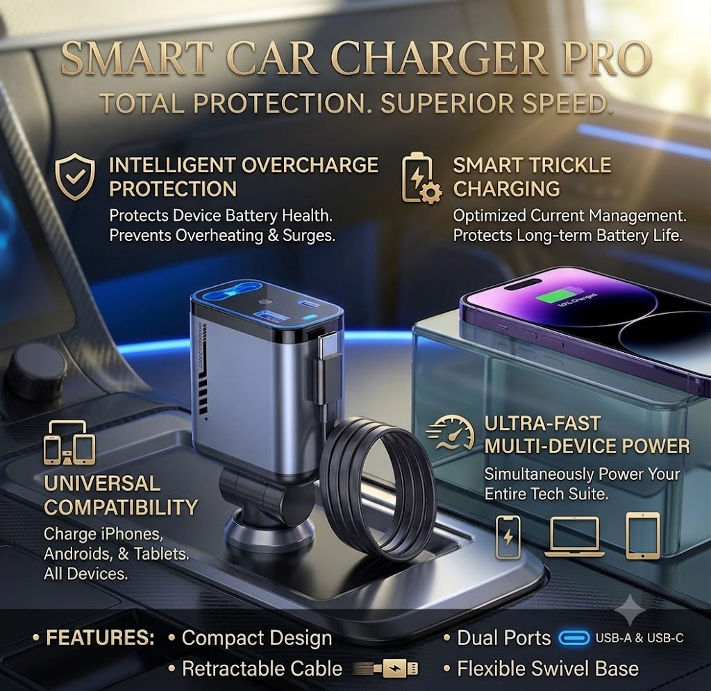 🚗 66W Fast Charging Car Charger