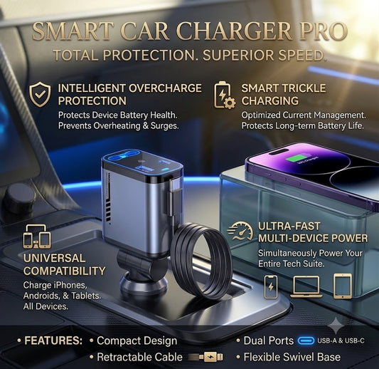 🚗 66W Fast Charging Car Charger